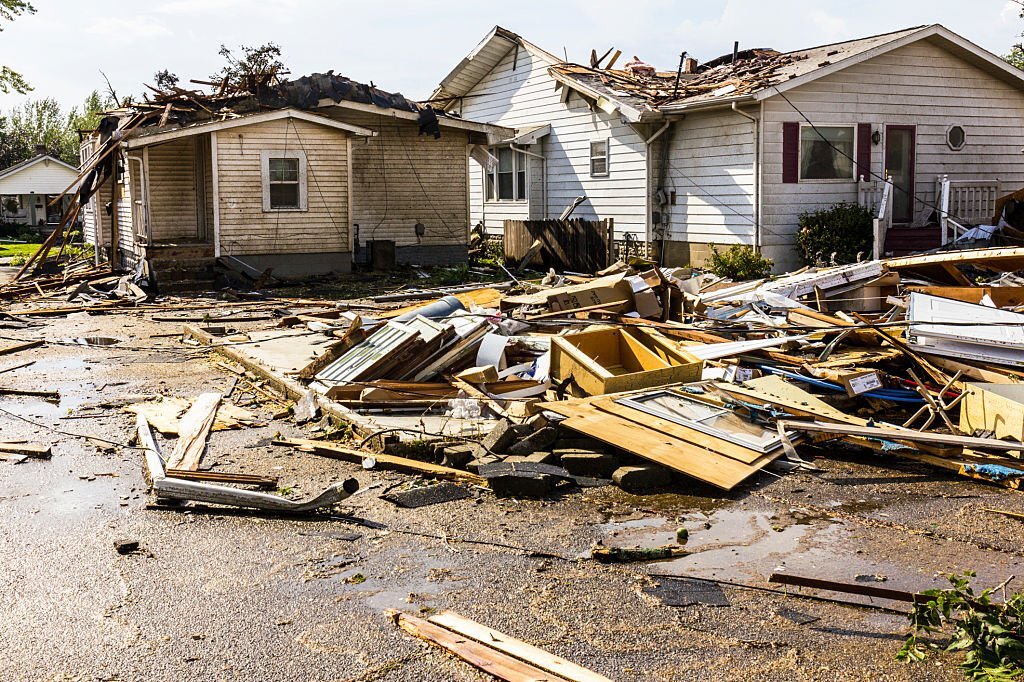 Kokomo, US - August 24, 2016: Several EF3 tornadoes touched down in a residential neighborhood causing millions of dollars in damage. This is the second time in three years this area has been hit by tornadoes 44